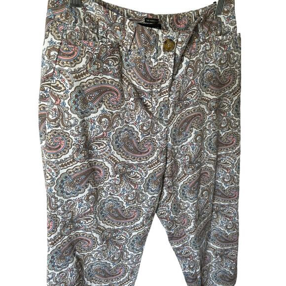 Talbots The Perfect Crop Paisley Pattern Ankle Length Pants Women's Petite 4P - Picture 10 of 10